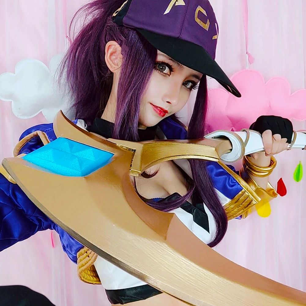 LOL KDA Akali оружие меча косплей костюм реквизит аксессуары Серп и кинжал набор |