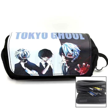 

Anime Tokyo Ghoul Ken Kaneki Canvas Pencil Case High Capacity Boys Girls Cosmetic Bags Student Zip Penbag Makeupbag Stationery