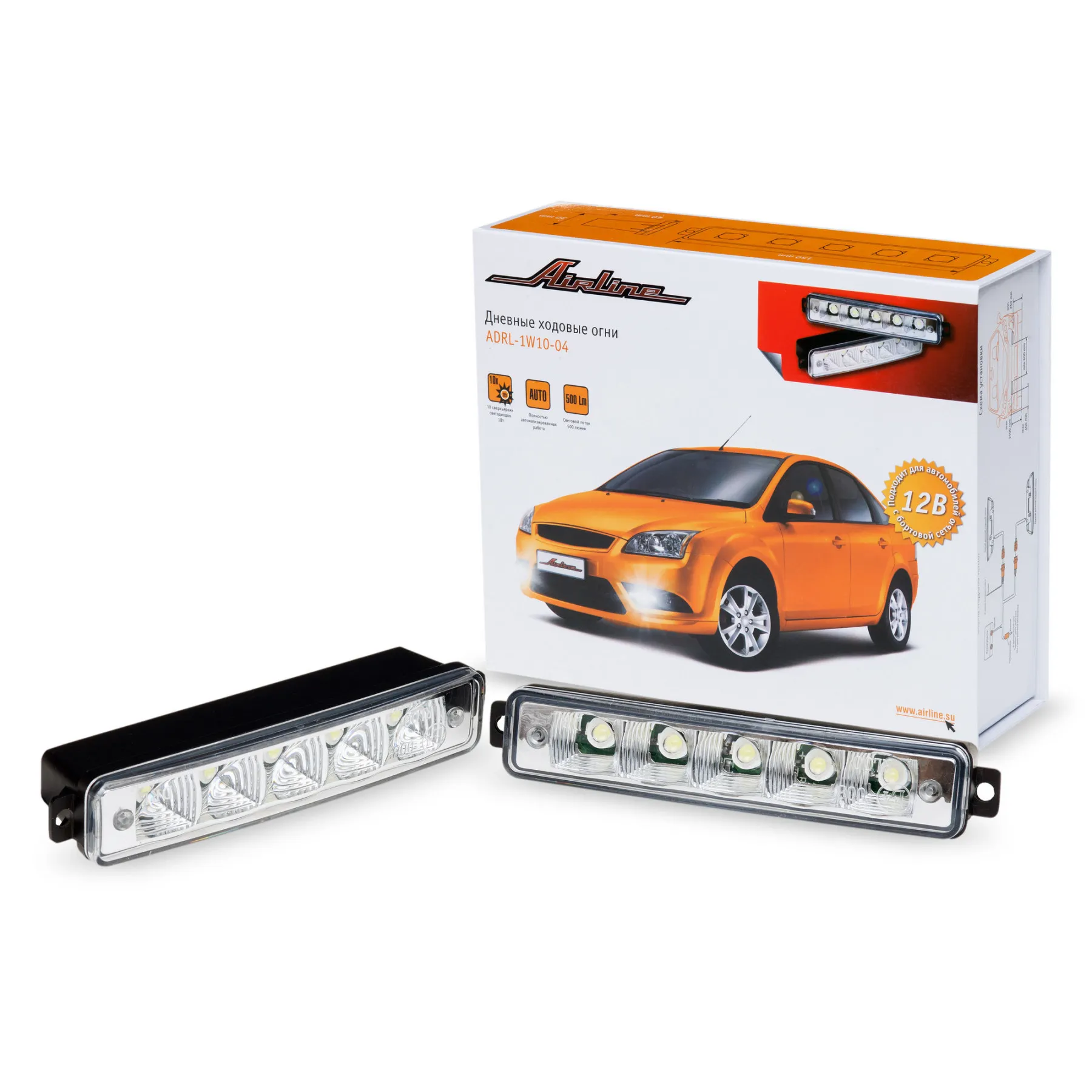 Ходовые огни 1Вт*10LED AIRLINE ADRL-1W10-04 | Автомобили и мотоциклы