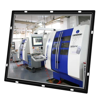 

12 Inch Monitor Open Frame Resistance Touch Screen Industrial Display VGA HDMI DVI USB Black Square Screen