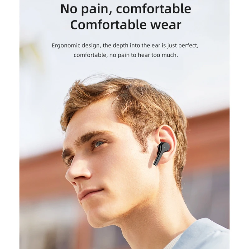 T7 Bluetooth Headphones Contact Control with Wireless Charging Case IPX5 Waterproof TWS Stereo Earphones for Sport