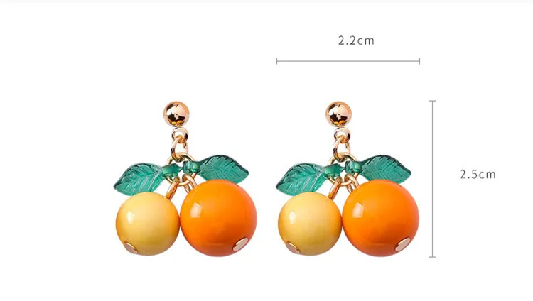 Hca52b648e5a7417b8b132bc3ff0edfefi - hot red Cherry earrings eardrop Sweet fruit fresh cherry eardrop female fashion youth beautiful girl students earrings for women