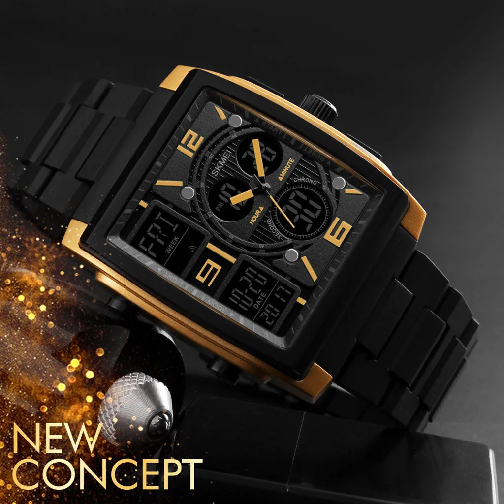 Военные часы для мужчин люксовый бренд SKMEI светодиодный цифровые часы водонепроницаемые спортивные наручные часы Мужские часы Relogio Masculino reloj