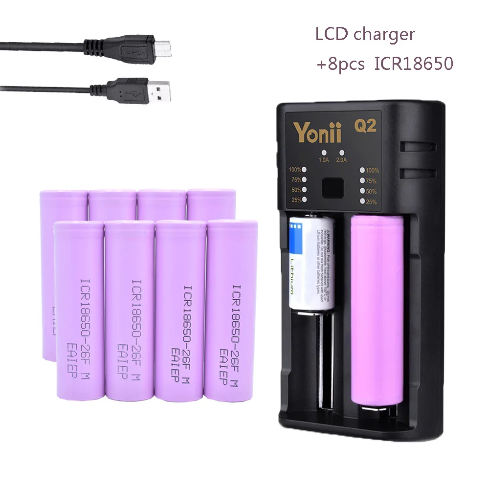 

8pcs AAA Rechargeable battery nimh 1.2 batteries with led smart charger for aa aaa nimh rechargeable 1.2 battery 3.7v 18650