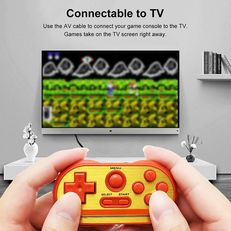 8 Bits Handheld MINI Doubles Classic Game Console Gamepad Mini TV Handheld Video Game Console For PC TV