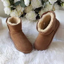 Новинка; модные классические женские зимние ботинки в австралийском стиле; высококачественные водонепроницаемые ботильоны из натуральной кожи; теплые зимние ботинки; женская обувь