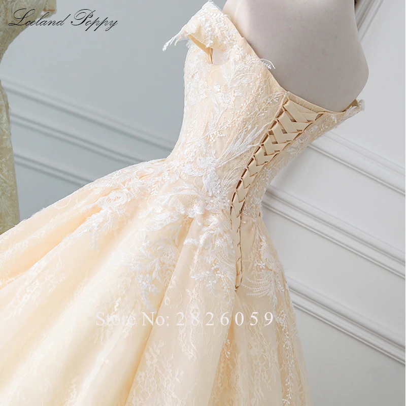Elegant Boat Neck Sleeveless A-line Lace Appliques Wedding Dresses Off the Shoulder Chapel Train Vestido de novia Bridal Gowns