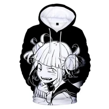 Модные толстовки Kawaii Himiko Toga с 3D принтом, толстовки для мальчиков и девочек, теплые осенние пуловеры с длинными рукавами, новинка, молодежная одежда с 3d принтом