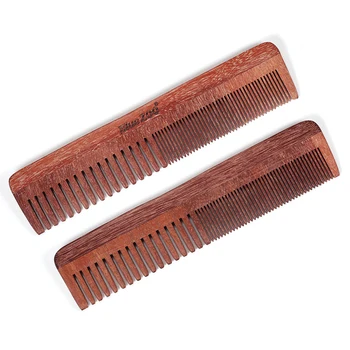 

Beard Comb for Men Natural Wooden Beard Comb With PU Bag Sandalwood Comb for Men Beard Hair Styling Tool