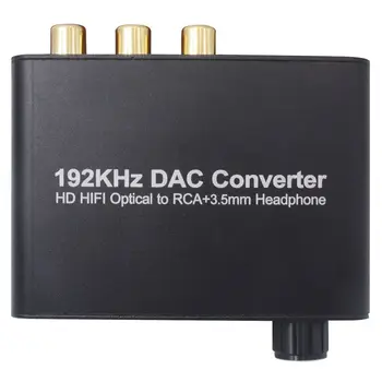 

192kHz DAC Fiber Coaxial Converter 5.1 HD Digital o Decoder Support AC-3 / DTS Volume Adjustment Decoder