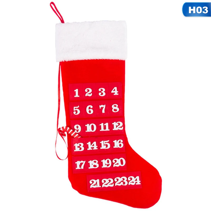 03 Wall Hanging Pendants Family Decoration Christmas Old Man Snow Man Deer Calendar Advent Countdown Calendar For Home Decor - Цвет: 03
