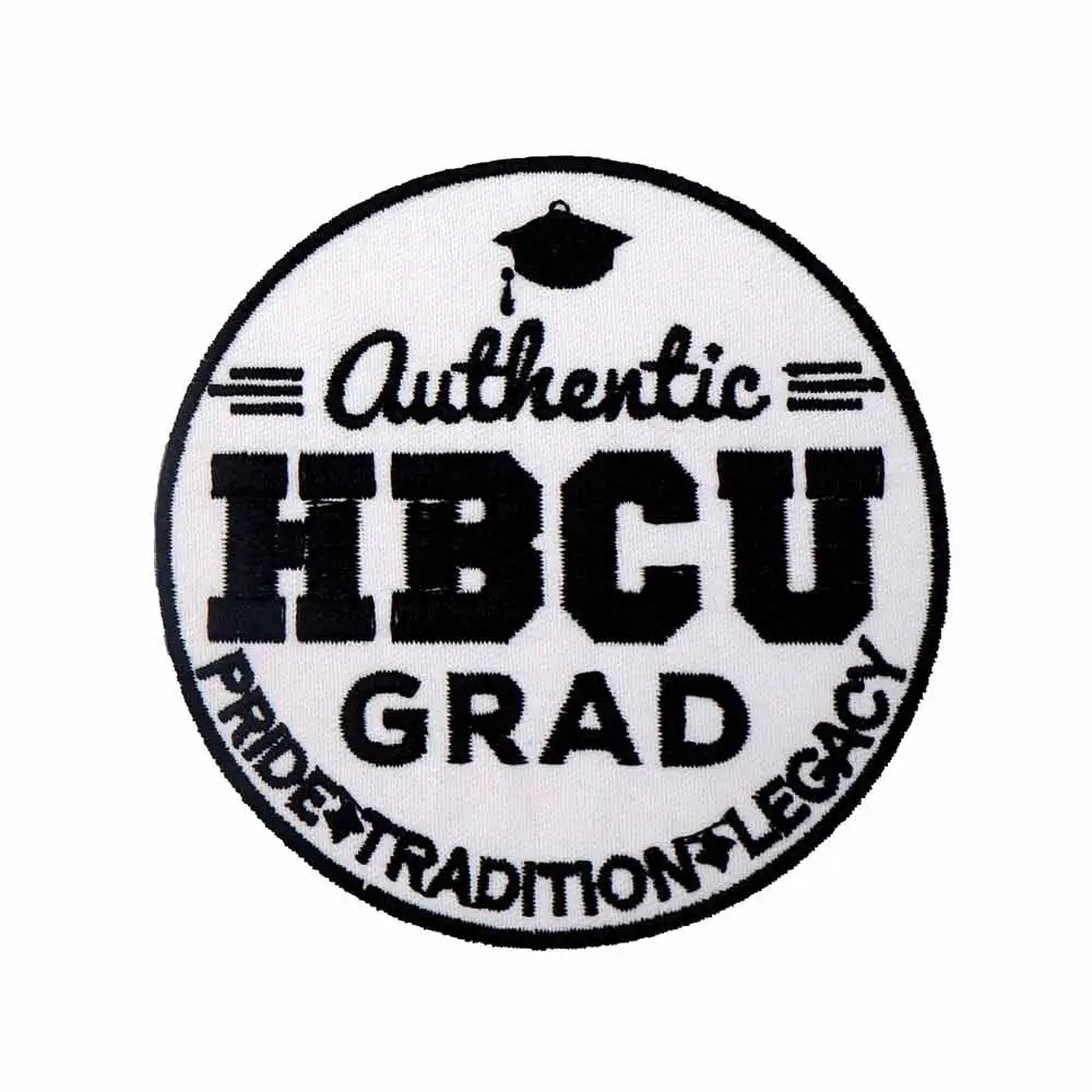 Outhentic HBCU GRAD именная бирка вышитая утюгом на крючке подложка байкерские
