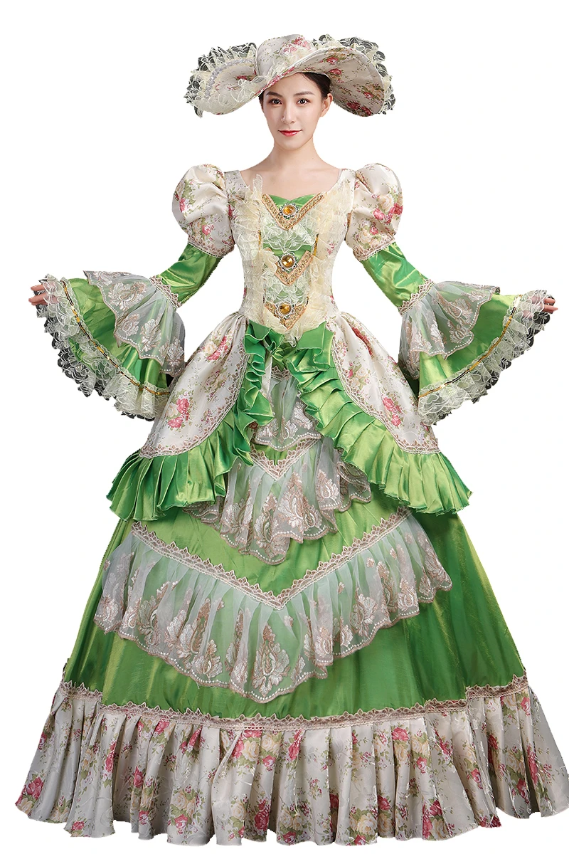 Элитные корт рококо барокко Marie Antoinette Бальные платья 18 век Ренессанс, платье для женщин