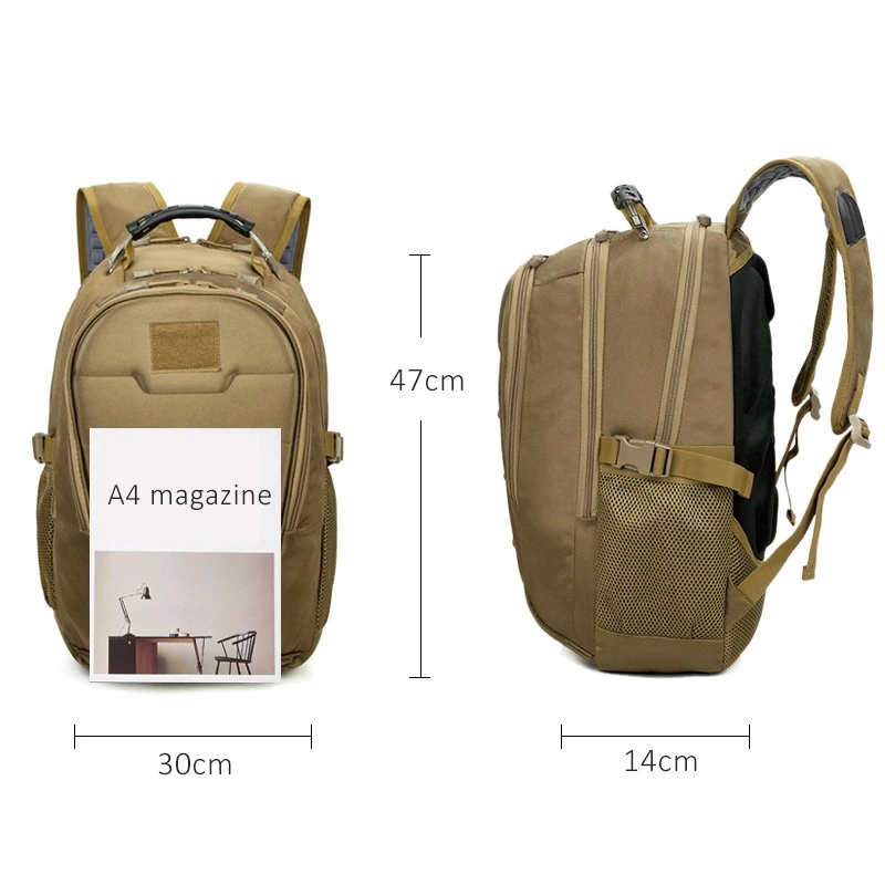LJL-Outdoor Sports Backpack 40L Large Capacity USB Charging Bag MutiFunction Hiking Backpack Men and Women