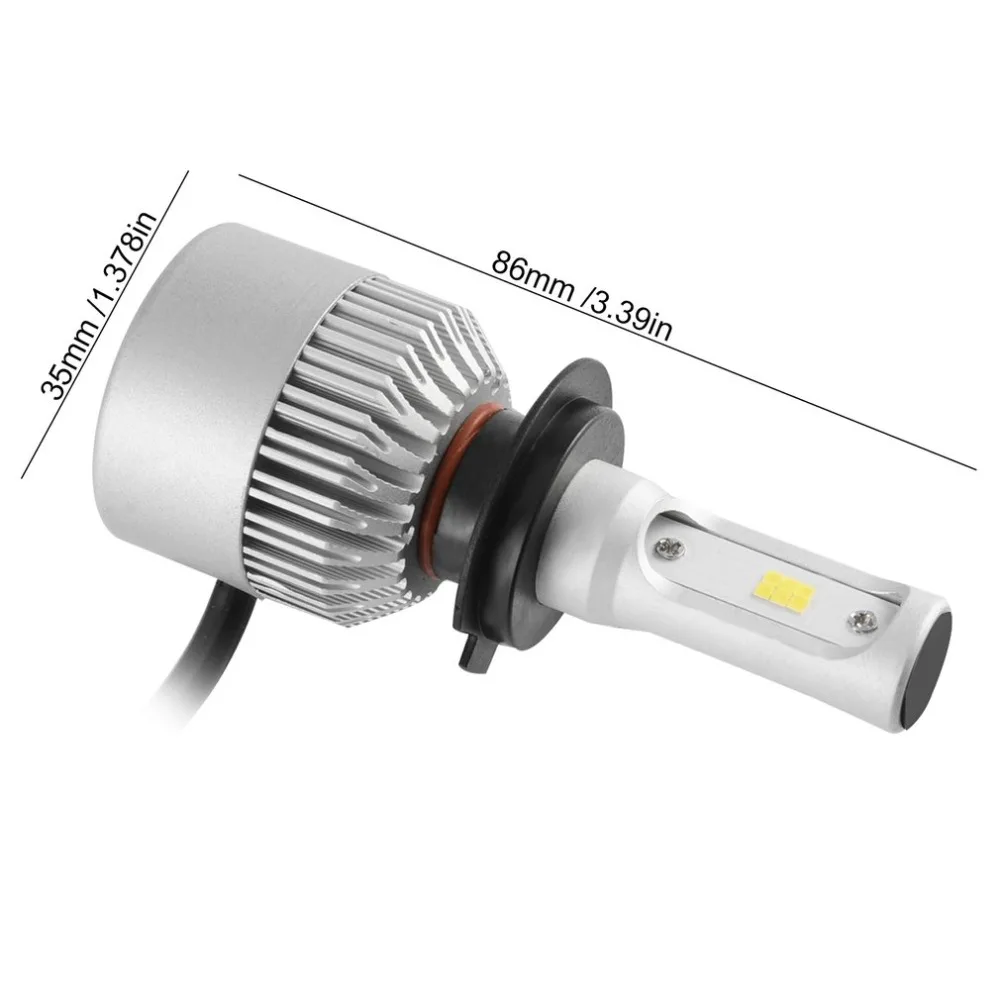 H7 высокий совместимый высокоэффективный декодер легкая установка водонепроницаемый 6500K 72W 8000LM H7 Мощный светодиодный фары лампы