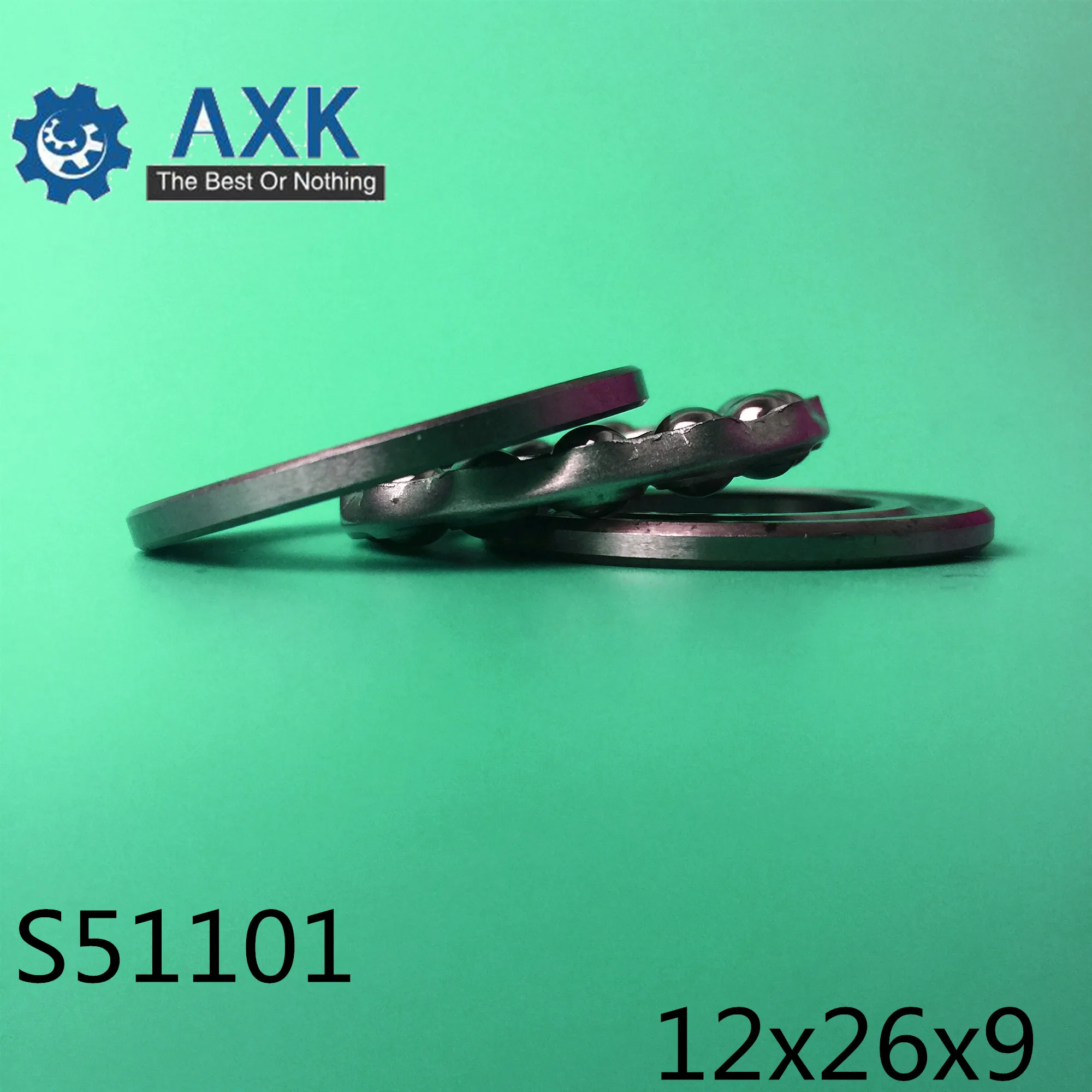S51101 (2PCS) 12x26x9mm 12*26*9mm 51101 stainless steel thrust ball bearing