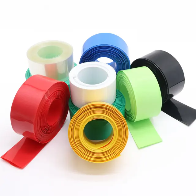 PVC Heat Shrink Tube Insulated Film Wrap Protect Cable Cable Accessories Heat Shrink Tube cb5feb1b7314637725a2e7: Black|Blue|Clear|Fruit Green|Green|Red|Silver Gray|Yellow