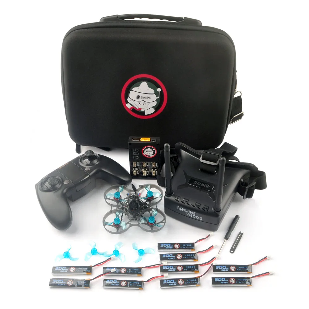 Eachine начинающих-I 75 мм 1-2S Whoop FPV гоночный Дрон RTF& Fly more w/WT8 2,4G передатчик 5,8 ГГц 48CH VR005 очки