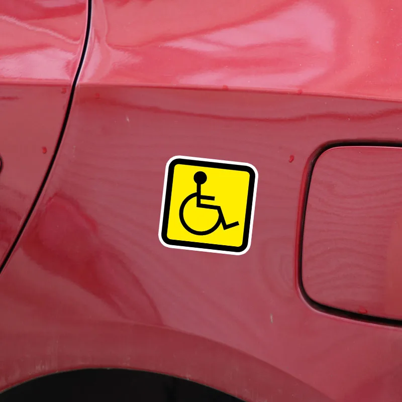 YJZT 11,6*11,6 см знак безопасности внимание инвалидов светоотражающие Аксессуары для автомобильных наклеек C30-0365