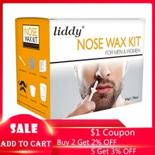 Костюм портативный мужской воск набор нос профессиональная эпиляция воск безопасный триммер для волос в носу безболезненные шарики инструменты для красоты TSLM2