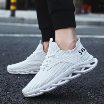 

Men Running Shoes Breathable Sports Sneakers Lace Up Walking Jogging Athletic Footwear Mesh Light Hot Sell Korean Version Shoes