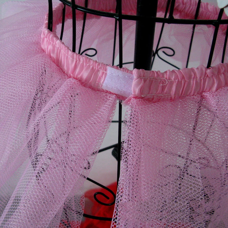 Белый балетный Хэллоуин тюль для нижней юбки рюшами липучка крюк группа розовый короткий черный кринолин свадебные Подъюбники леди Нижняя юбка