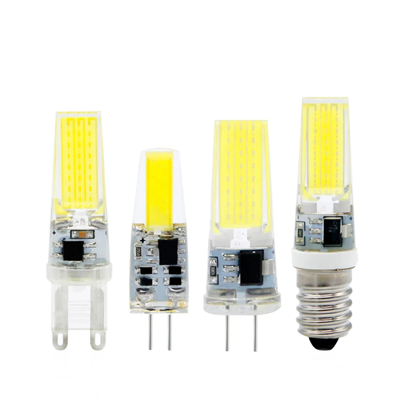 2019 COB LED G4 G9 E14 Lamp Bulb AC DC Dimming 12V 220V 6W 9W lampada Lighting replace Halogen Spotlight Chandelier | Лампы и