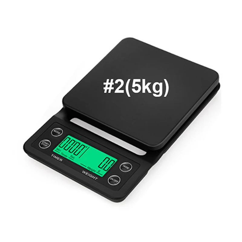 Black 5KG ЖК-дисплей цифровой Вес Кофе весы Портативный Мини Баланс Электронный таймер Кухня Кофе Еда весы чёрный; коричневый 3 кг принимает массу весом до 5 кг/0,1 г - Цвет: Black 5KG