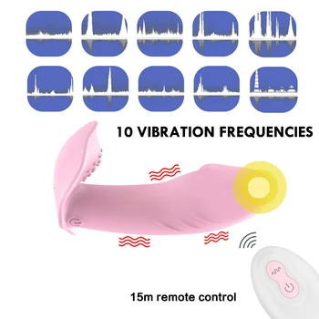 Wearable Butterfly Dildo Vibrator Adult Sex Toys for Women G Spot Clitoris Stimulator Wireless Remote Control Vibrator Panties 3