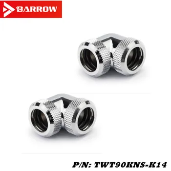 

2PCS Barrow bright silver / black / white / gold 14MM 90 degree double head hard tube hand screw docking station TWT90KNS-K14