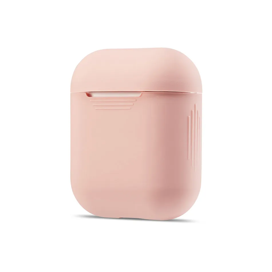 KJOEW для AirPods1 2 силиконовый чехол для apple, беспроводная bluetooth гарнитура, чехол, чистый цвет, простой чехол, анти-падение, коробка для хранения