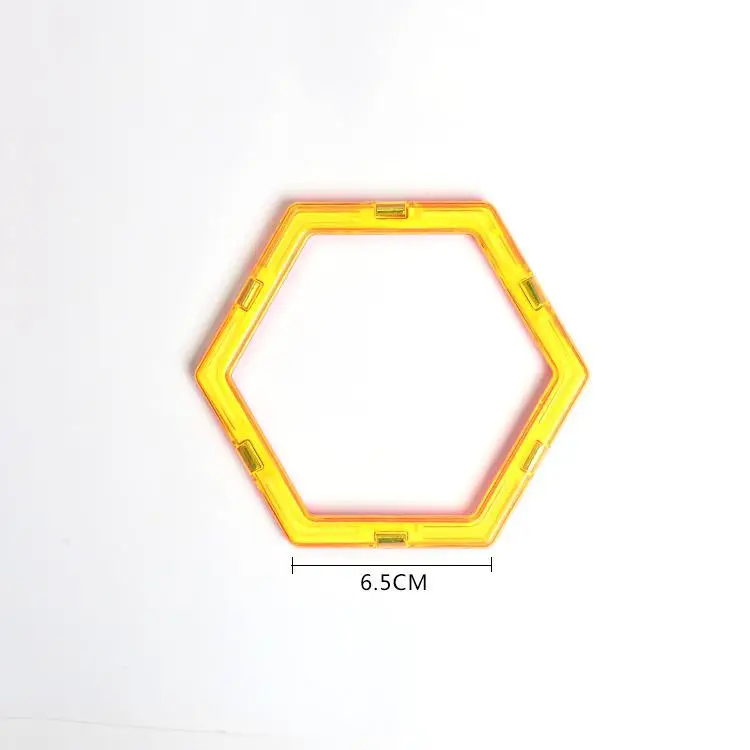 GloryStar Kids Geometric Shape Magnetic Assembly Blocks Puzzle Toy - Цвет: Hexagon