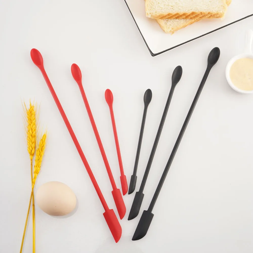 Zoseil Silicone Makeup Spatulas Flexible Butter Knife Lengthen Mini Soft Jar Cake Cream Jam Scrapers Kitchen Tools Utensil | Дом и сад