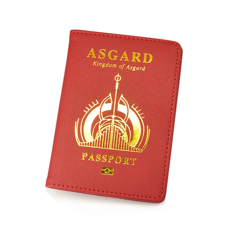 Asgard Обложка для паспорта миф Обложка для паспорта Asgard держатель Pasport Прямая поставка - Цвет: Красный