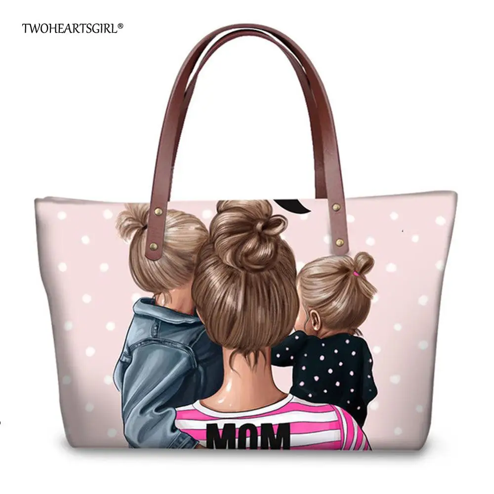Twoheartsgirl Роскошные Для женщин сумки из натуральной кожи с рисунком мультфильма
