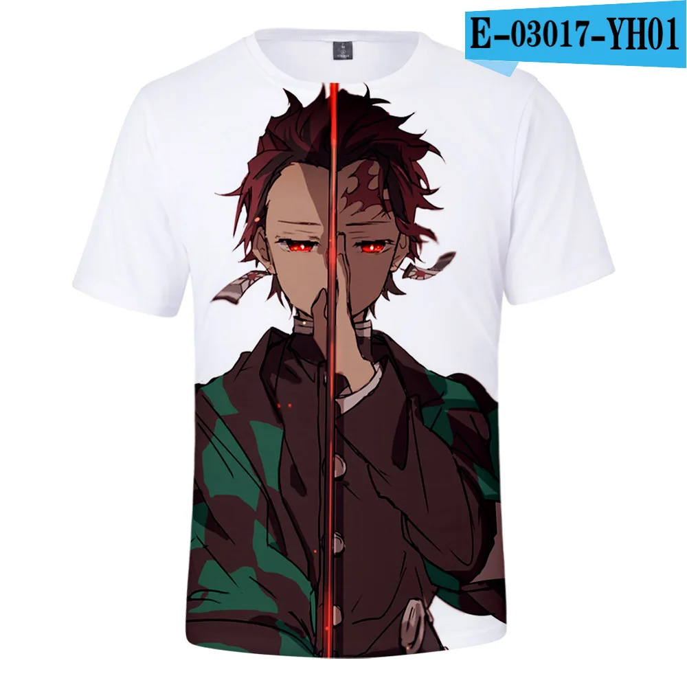 Японская аниме футболка для женщин и мужчин демон Slayer: Kimetsu No Yaiba 3D печать футболка Harajuku стиль короткий рукав Забавные футболки с графикой - Цвет: 012
