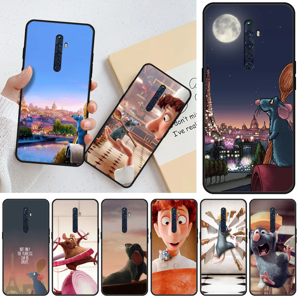 Viviana ratatouille пленка черный мягкий чехол для телефона OPPO RENO 2Z R15pro R17pro Realme 2 2pro 3 3pro 5 5pro
