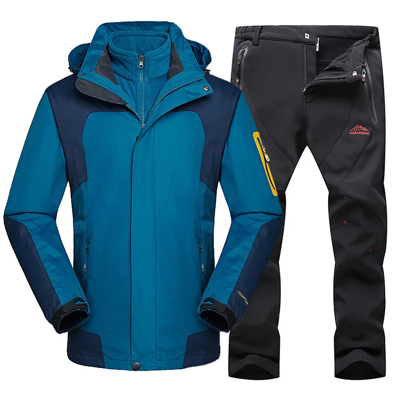 

Ski Suit For Men Winter Windproof Waterproof Skiing Snowboard Jacket Pants Suit Thicken Warm Snow Ski Jacket Sets Men's Ski Suit