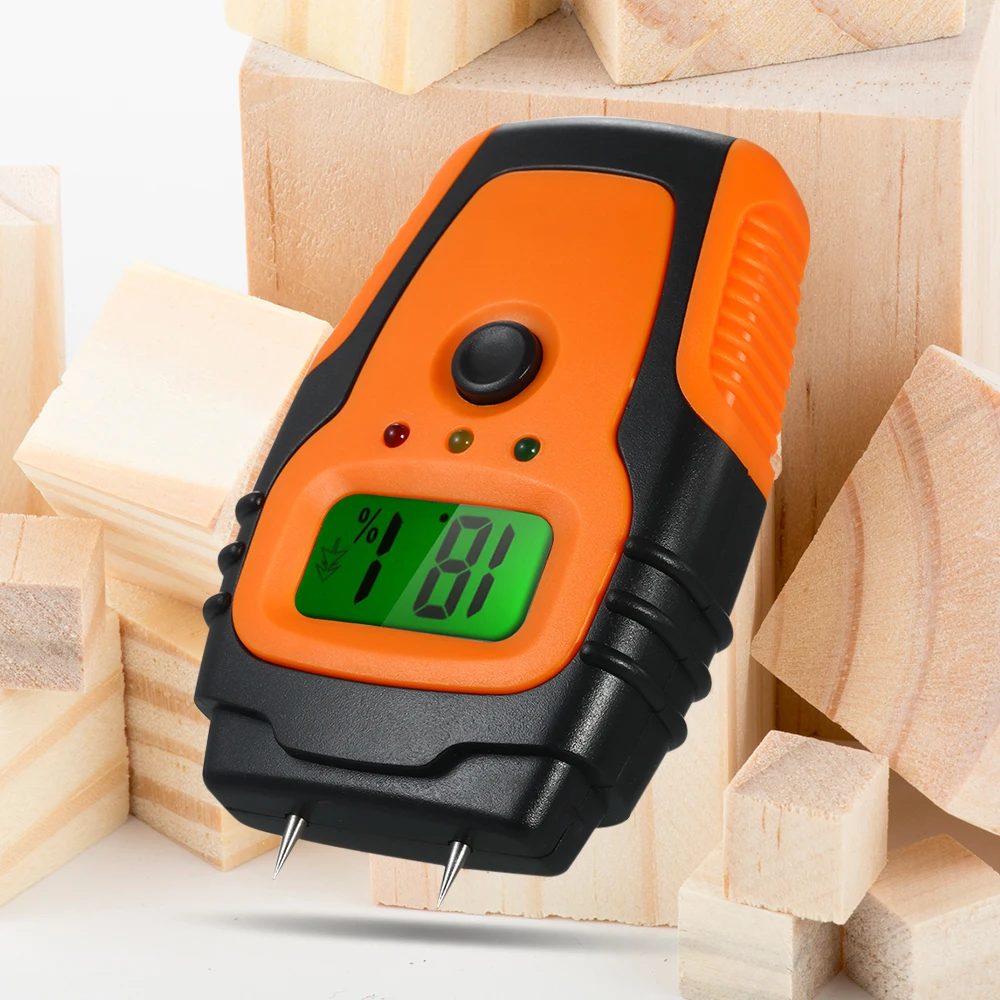 

High Precision Handheld LCD Digital Wood Moisture Meter Hygrometer Tester Building Material Moisture Detector Pin-Type