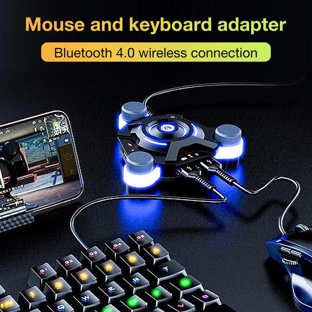 

W8 Wired Gaming Keyboard Mouse Adapter Bluetooth4.0 Wireless Converter For IPhones/Android Phones