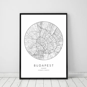 

Bucharest Romania City map Poster Canvas Print Wall Pictures for Living Room No Frame