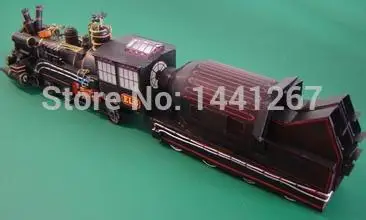 Movie Back To the Future Dr Barlett Train Sets Classic 3D Paper Model Railroader Paper Crafts Models Toys Children 3d paper model paper jigsaw puzzle