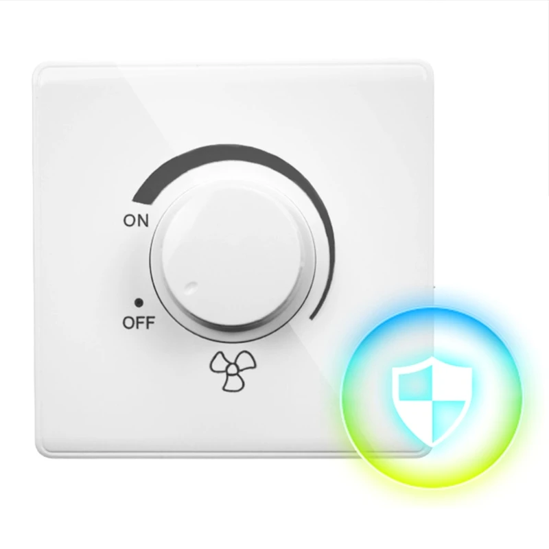 86 Type Ceiling Fan Adjustment Stepless Speed Controller Wall Switch 220V 10A for 15-300W Dimmer ceiling fan speed controller