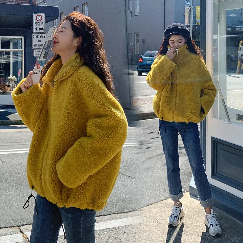 

Plush Velvet Hoodie Women's Loose-Fit Pullover Furry 2019 New Style Mink Cashmere Thick Lamb Furry Coat