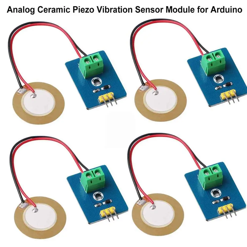 DIY KIT 3,3 V/5 V Керамический пьезо Вибрационный модуль датчика аналоговый контроллер компоненты электрооборудования датчик для Arduino UNO R3