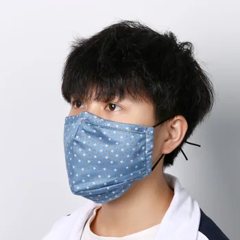 

Cotton PM2.5 Floral Mask Dust Mask Activated Carbon Filter Mesh Mask Protective Mask