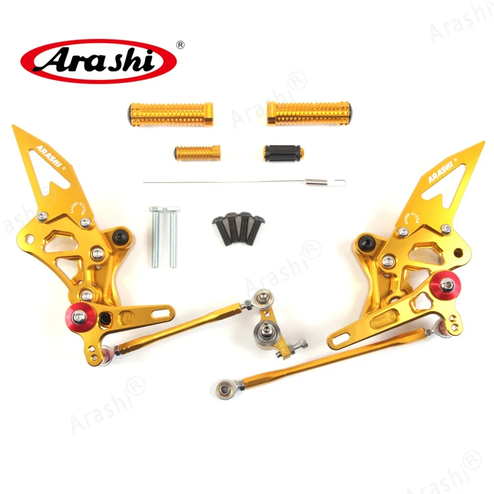 Араши Rearset для поездок на мотоцикле DUCATI 848 848EVO 2011-2013 ЧПУ Регулируемые подножки подножка мотоциклиста 2012 1098 1098S 2007-2008 золото