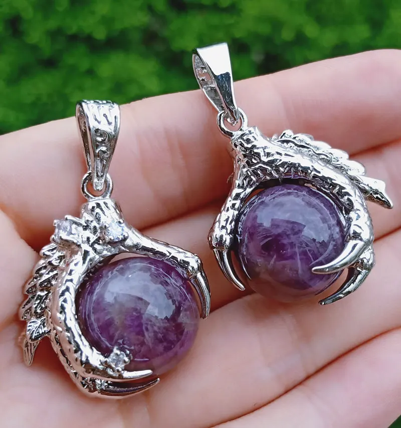 Аметист драгоценные камни камень дракон коготь подвеска энергия рейки