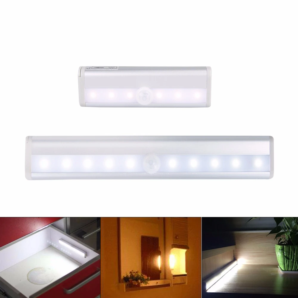 Portable 6/10 LEDs Under Light PIR Motion Sensor Night Light