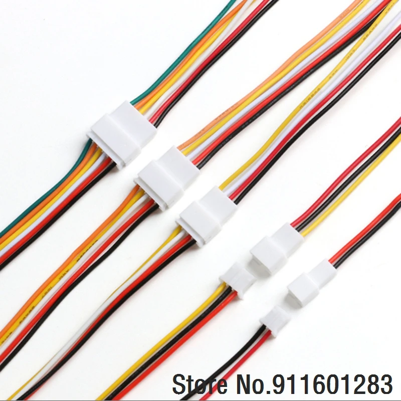 10PCS Micro JST PH2.0 2/3/4/5/6Pin 2.0mm Pitch Wire Cable Connector Plug Male/Female 100MM Length 26AWG | Обустройство дома